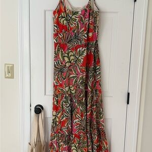 Like New C+C California Tropical Print Maxi Dress